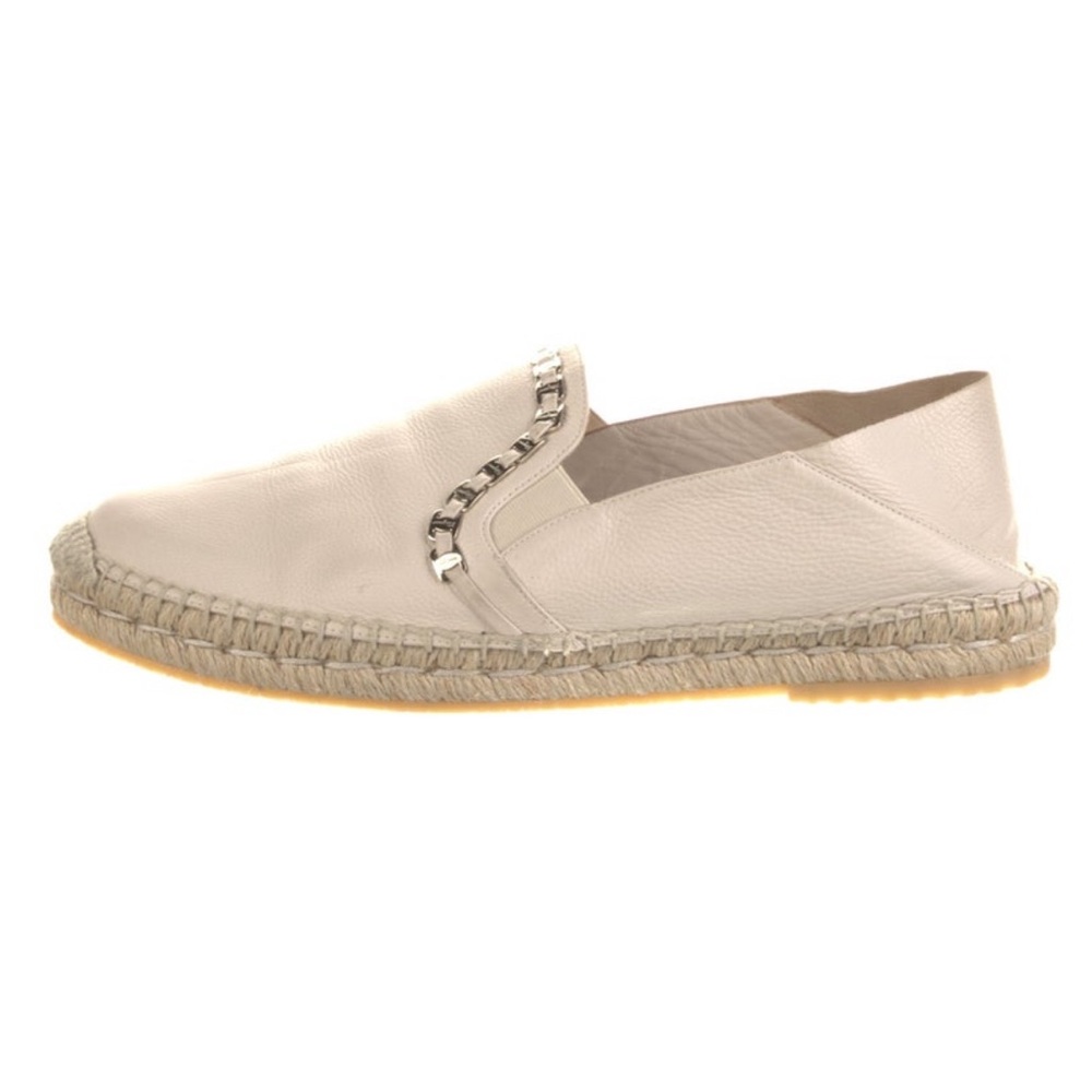 Ferragamo Ivory Leather Espadrilles